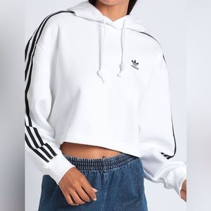 Adidas Cropped Hoodie Top